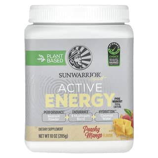 Sunwarrior, Sport, Energía activa para el preentrenamiento, Melocotón y mango, 285 g (10 oz)