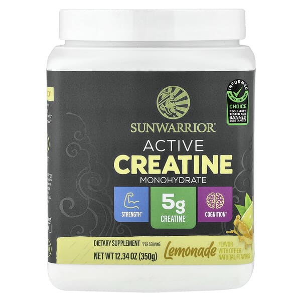 Sunwarrior, Sport, Active Creatine Monohydrate, Lemonade , 12.34 oz (350 g) — product photo 1