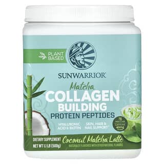 Sunwarrior, Péptidos de proteína que generan colágeno, Latte de coco y matcha, 500 g (1,1 lb)
