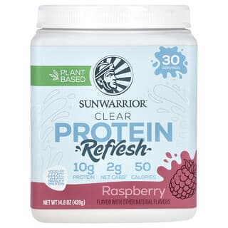 Sunwarrior, Refresco de proteínas transparentes, Frambuesa, 420 g (14,8 oz)