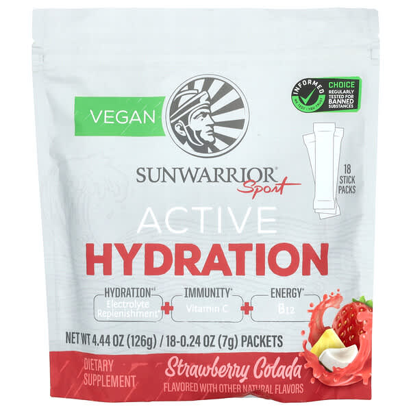 Sport, Active Hydration, Strawberry Colada, 18 Packets, 0.24 oz (7 g) Each