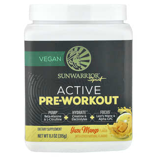 Sunwarrior, Sport, активный прием перед тренировкой, юдзу с манго, 315 г (11,1 унции)