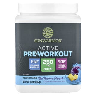 Sunwarrior, Spor, Aktif Antrenman Öncesi, Mavi Ahududu Ananas, 11.1 oz (315 g)