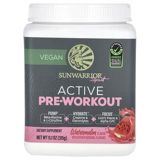 Sunwarrior, Sport, Active Pre-Workout, aktives Pre-Workout, Wassermelone, 315 g (11,1 oz.)