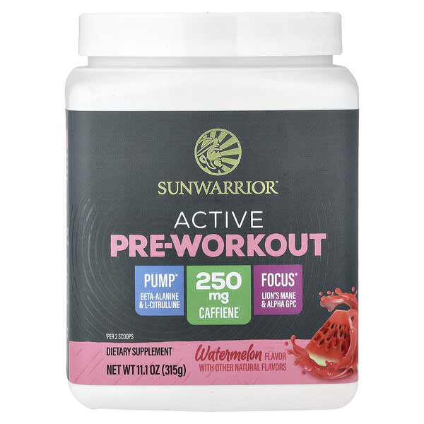 Sunwarrior, activ, înainte de antrenament, pepene roșu, 315 g