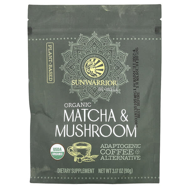 Sunwarrior, 유기농 말차 및 버섯, 90g(3.17oz)
