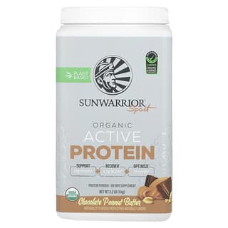 Sunwarrior, Sport, Organic Active Protein, aktives Bio-Protein, Schokoladen-Erdnussbutter, 1 kg (2,2 lb.)