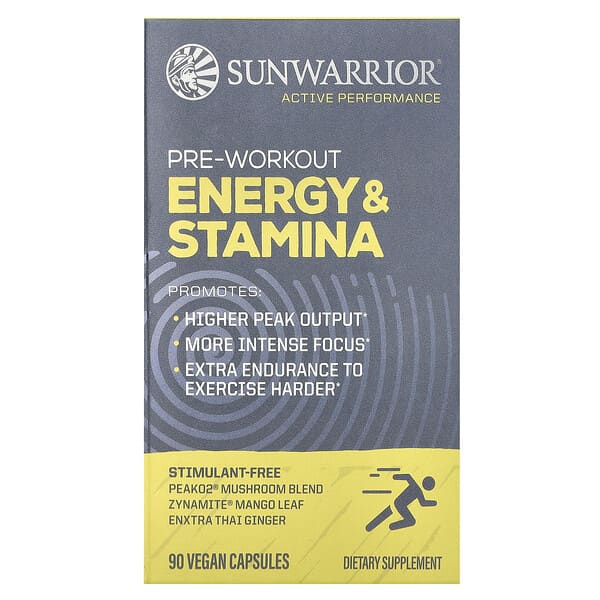 Pre-Workout, Energy & Stamina, 90 Vegan Capsules