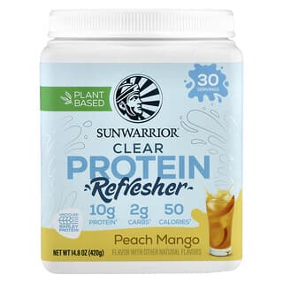 Sunwarrior, Refresco de proteínas transparentes, Melocotón y mango, 420 g (14,8 oz)