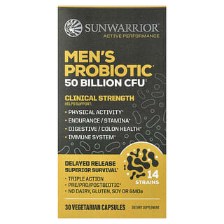 Sunwarrior, Probiotiques pour hommes, 30 capsules végétariennes