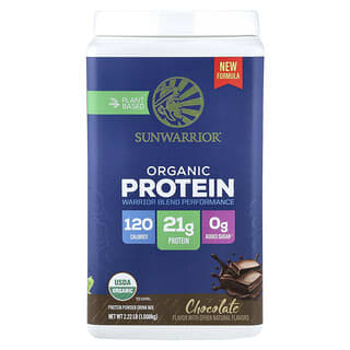 Sunwarrior, Plantaardige biologische proteïne, chocolade, 2,22 lb (1,008 kg)