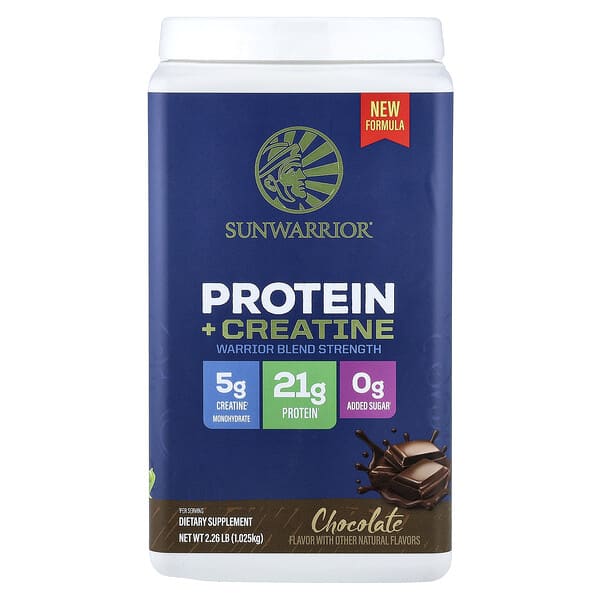 Sunwarrior, Protein + Creatine, Chocolate, 2.26 lb (1.025 kg) — product photo 1