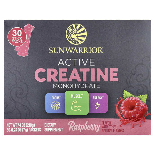 Active Creatine Monohydrate, Raspberry, 30 Packets, 0.24 oz (7 g) Each