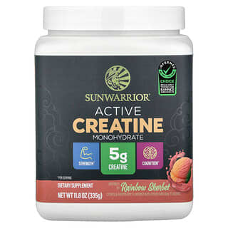 Sunwarrior, Active Creatine Monohydrate, Rainbow Sherbet, 11.8 oz (335 g)