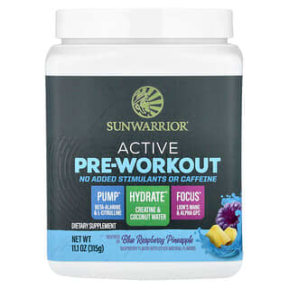 Sunwarrior, Active Pre-Workout, Blue Raspberry Pineapple, 11.1 oz (315 g)