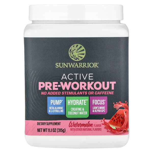 太陽勇士, Active Pre-Workout, Watermelon, 11.1 oz (315 g)