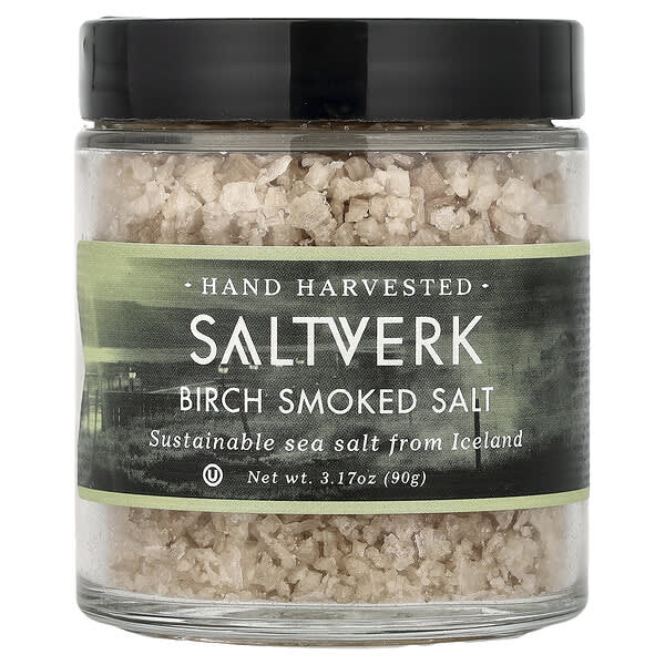 Saltverk, 자작나무 훈제 소금, 90g(3.17oz)