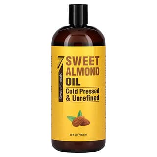 Seven Minerals, Sweet Almond Oil, Cold Pressed & Unrefined, Unscented, 32 fl oz (950 ml)