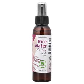 Seven Minerals, Rice Water Hair Spray with Rose & MSM, 4 fl oz (120 ml)