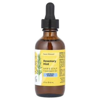 Seven Minerals, Rosemary Mint, Hair & Scalp Treatment Oil, With Biotin & Keratin , 2 fl oz (60 ml)