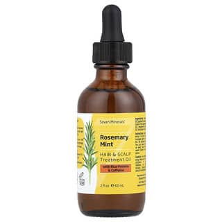 Seven Minerals, Rosemary Mint, Hair & Scalp Treatment Oil, With Rice Protein & Caffeine , 2 fl oz (60 ml)