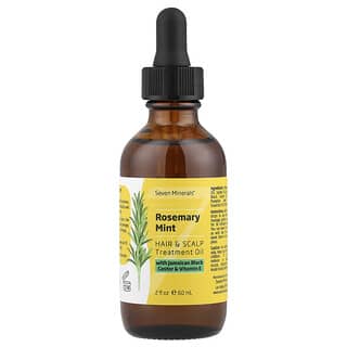 Seven Minerals, Rosemary Mint, Hair & Scalp Treatment Oil, With Jamaican Black Castor & Vitamin E , 2 fl oz (60 ml)