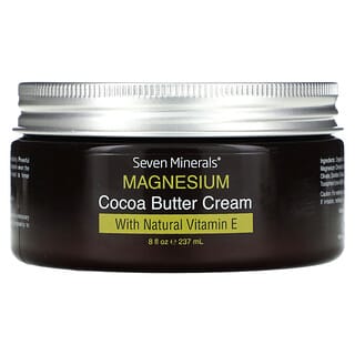 Seven Minerals, Crème au beurre de cacao au magnésium, Avec vitamine E naturelle, 237 ml