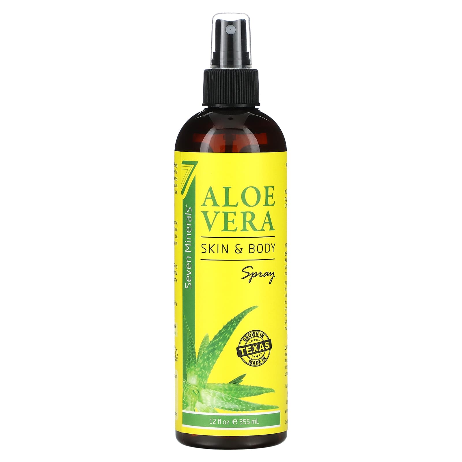 Seven Minerals Aloe Vera Skin And Body Spray 12 Fl Oz 355 Ml 6694