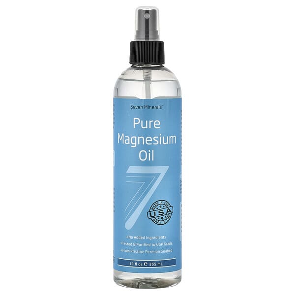 Seven Minerals, 순수 마그네슘 오일, 355ml(12fl oz)