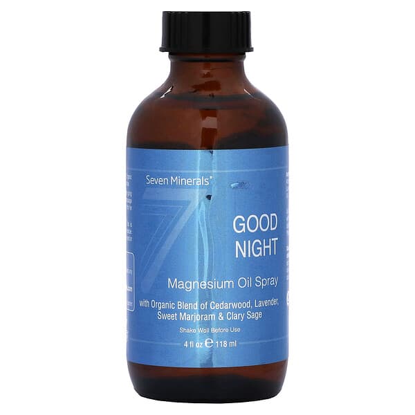 Is Seven Minerals A Good Brand Seven Minerals, Good Night, Magnesium Oil Spray, 4 fl oz (118 ml)