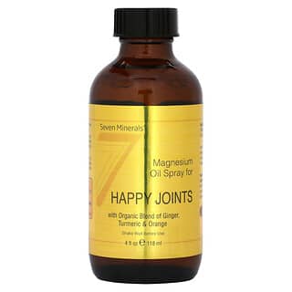 Seven Minerals, Spray de aceite de magnesio para tener articulaciones felices`` 118 ml (4 oz. Líq.)