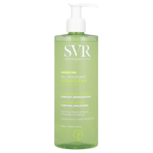 SVR, Sebiaclear 無皁潔面乳，13.5 液量盎司（400 毫升）