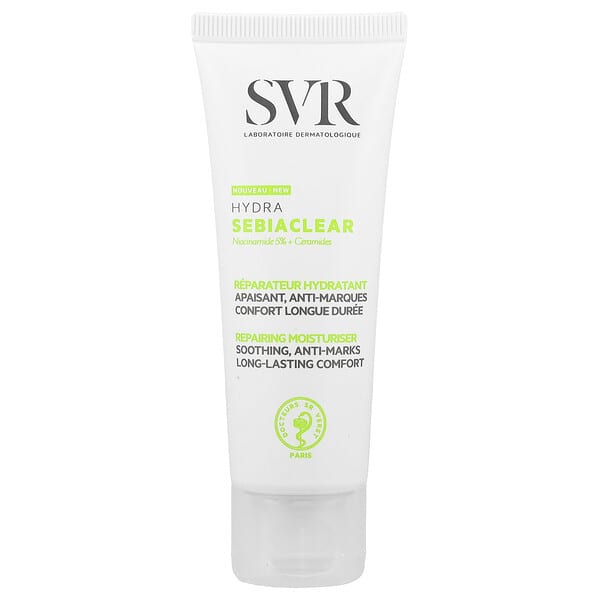 SVR, Hydra Sebiaclear，保濕霜，易長痘肌膚，1.3 液盎司（40 毫升）