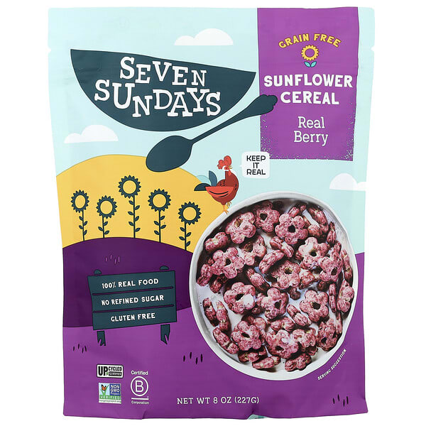 Seven Sundays, Cereale de floarea soarelui, fructe de padure reale, 8 oz (227 g)