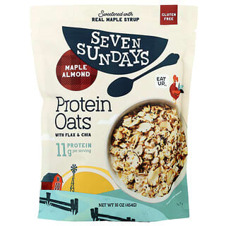 Seven Sundays, Protein Oats With Flax & Chia, Maple Almond, 16 oz (454 g)