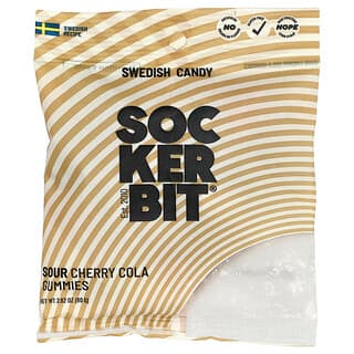 Sockerbit, Шведские конфеты, вишня, жевательные таблетки с вишней, 80 г