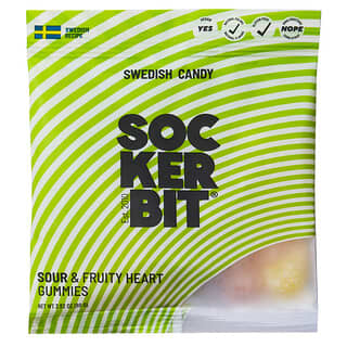 Sockerbit, Swedish Sweets, Sour & Fruity Heart Gummies, 2.82 oz (80 g)