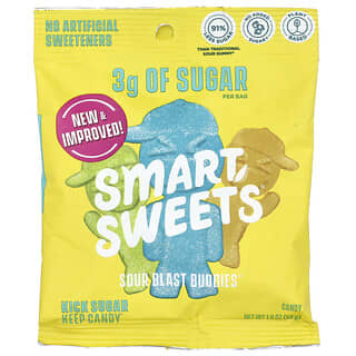 SmartSweets, Sour Blast Buddies®, Berry, Blue Raspberry, Lime, Lemon, Orange, 1.8 oz (50 g)