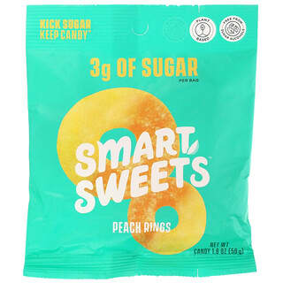 SmartSweets, Pfirsichringe, Pfirsich, 50 g (1,8 oz.)