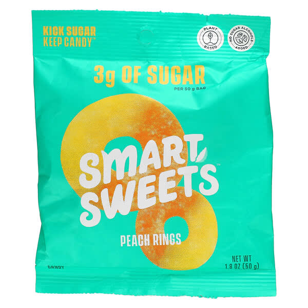 SmartSweets, ピーチリング、ピーチ、50g（1.8オンス）