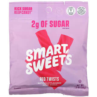 SmartSweets, Red Twists, Ponche de bayas, 50 g (1,8 oz)