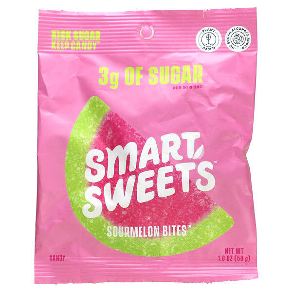 SmartSweets, Sourmelon Bites（サワーメロンバイツ）、スイカ、50g（1.8オンス）