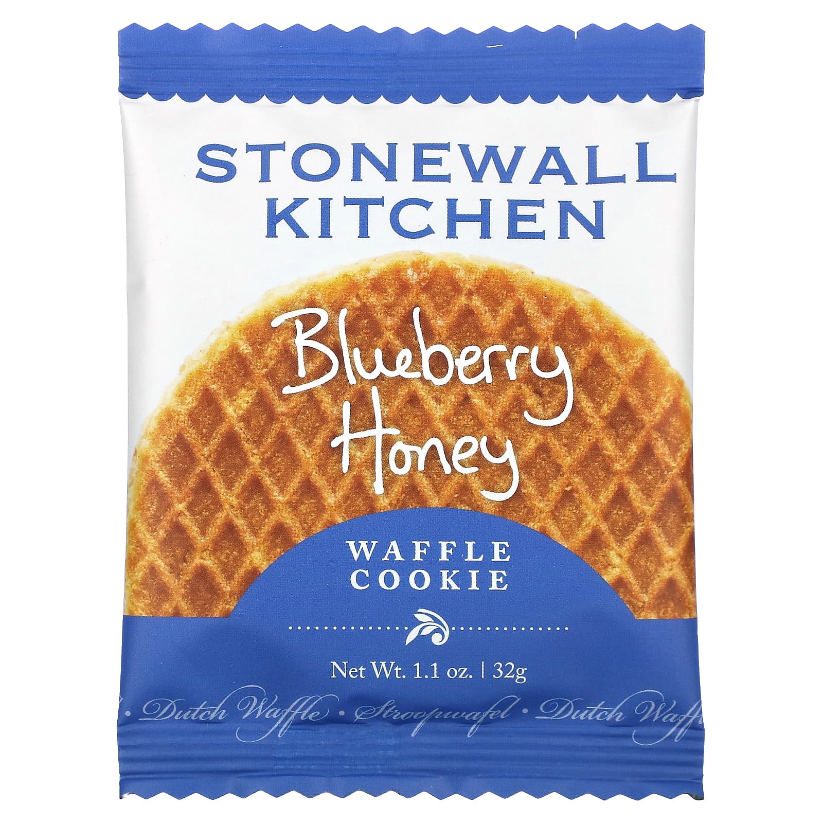 Stonewall Kitchen, Waffle Cookie, Blueberry Honey, 8 Dutch Waffle