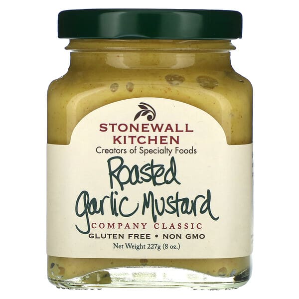 Stonewall Kitchen, 볶은 마늘 머스타드, 227g(8oz)