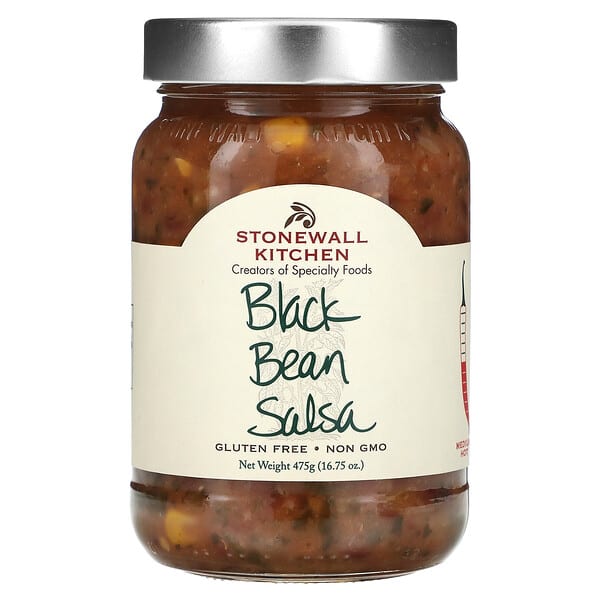 Stonewall Kitchen, 블랙빈 살사, 미디엄 핫, 475g(16.75oz)