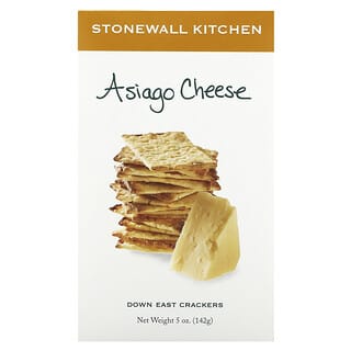 Stonewall Kitchen, Down East Crackers（ダウンイーストクラッカー）、アジアーゴチーズ、142g（5オンス）
