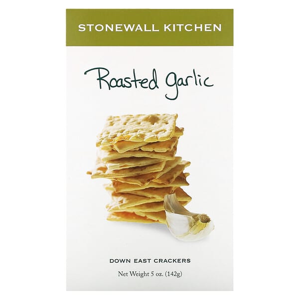 Stonewall Kitchen, Down East Crackers, Roasted Garlic, 5 oz (142 g)