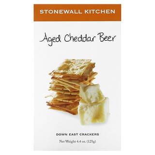 Stonewall Kitchen, Down East Crackers, выдержанное пиво с чеддером, 125 г (4,4 унции)