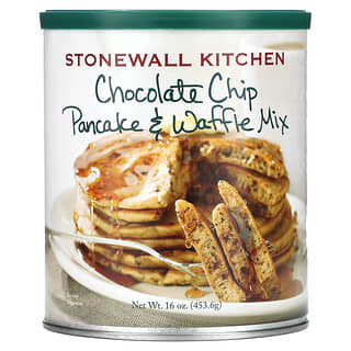 Stonewall Kitchen, Mistura para Waffle e Panqueca com Lascas de Chocolate, 453,6 g (16 oz)