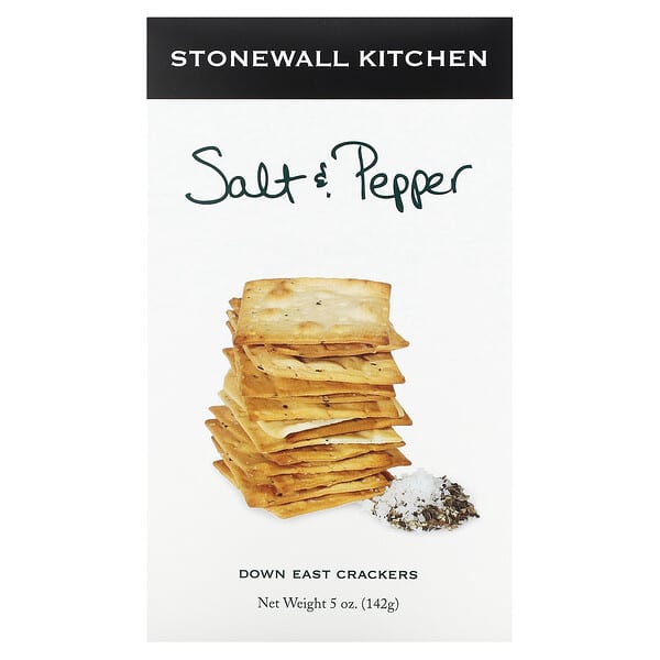 Stonewall Kitchen, Down East Crackers, Salt &amp; Pepper , 5 oz (142 g)